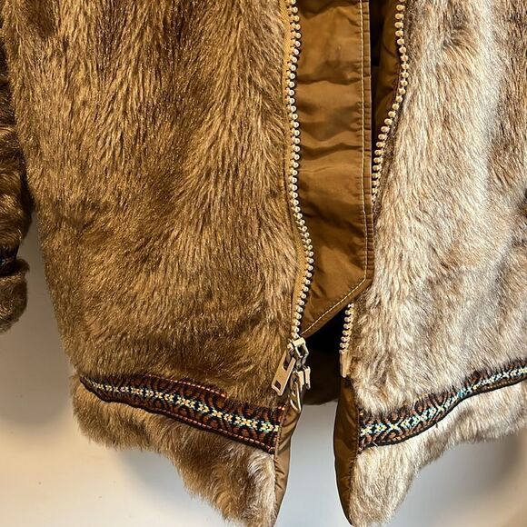 EXCELLENT CONDITION SMALL VINTAGE HANSA-BRANTA BY STEARNS FAUX FUR ANORAK PARKA - Picture 10 of 10